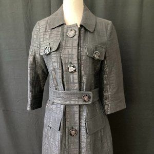 Vertigo black metallic fabric coat